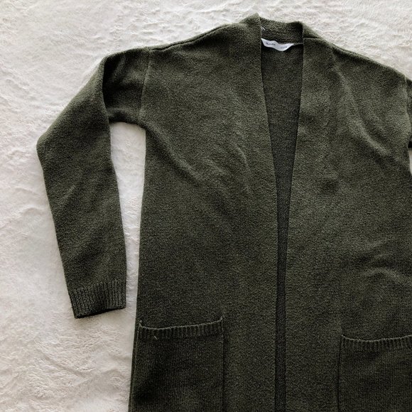 Comfy Long Dark Green Cardigan - Picture 11 of 15